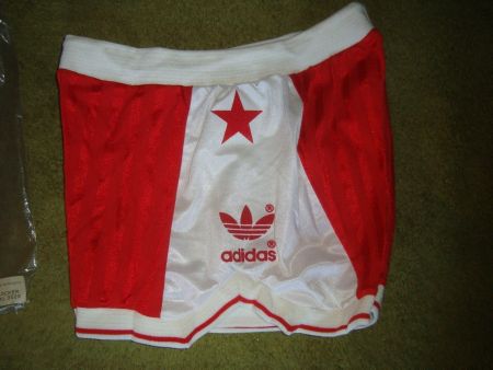 vintage 80iger years adidas short Basket Locker rot-w size95