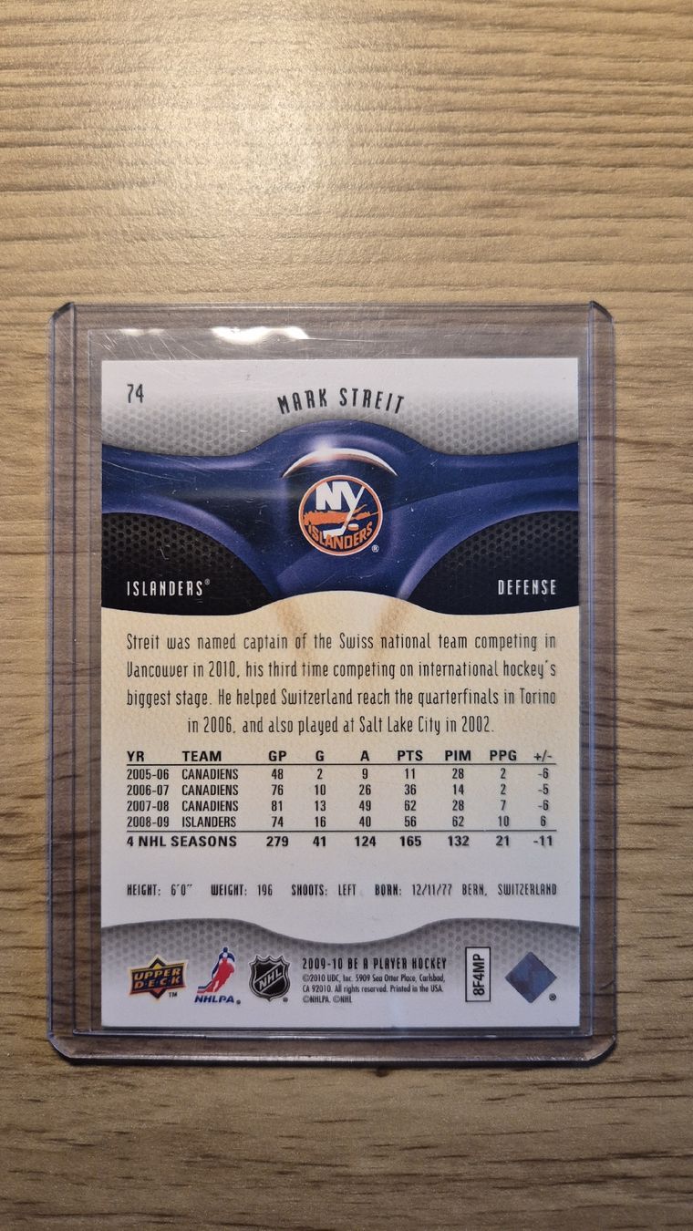 NHL Cartes à collectionner: NHL Mark Streit NY Islanders  – D'occasion à Bellach par IceCards-80 1