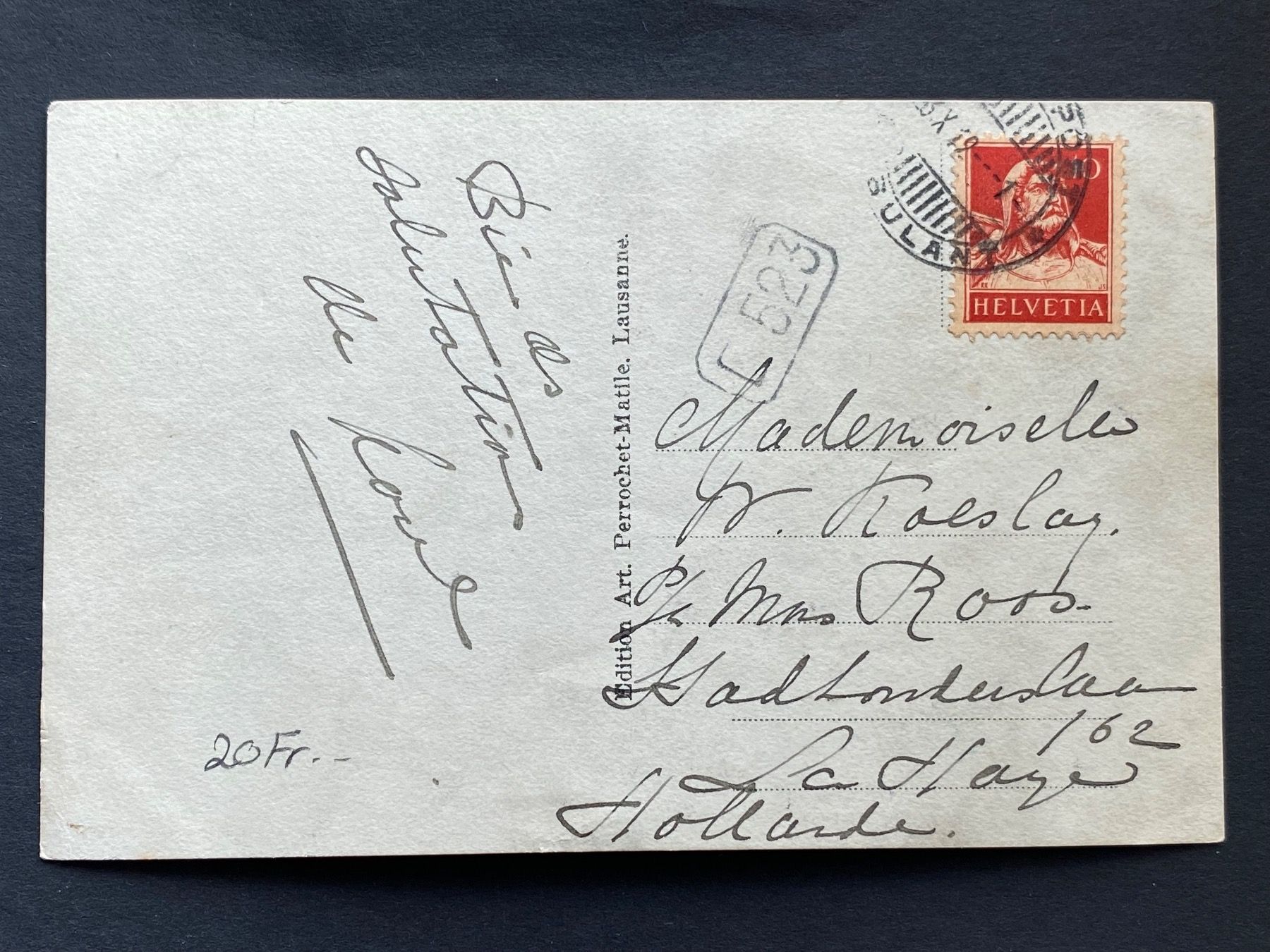 Tutti i francobolli: Mont-Fleury, Veytaux, Chillon 1919 – Usato da Aarau venduto da hilde47 1