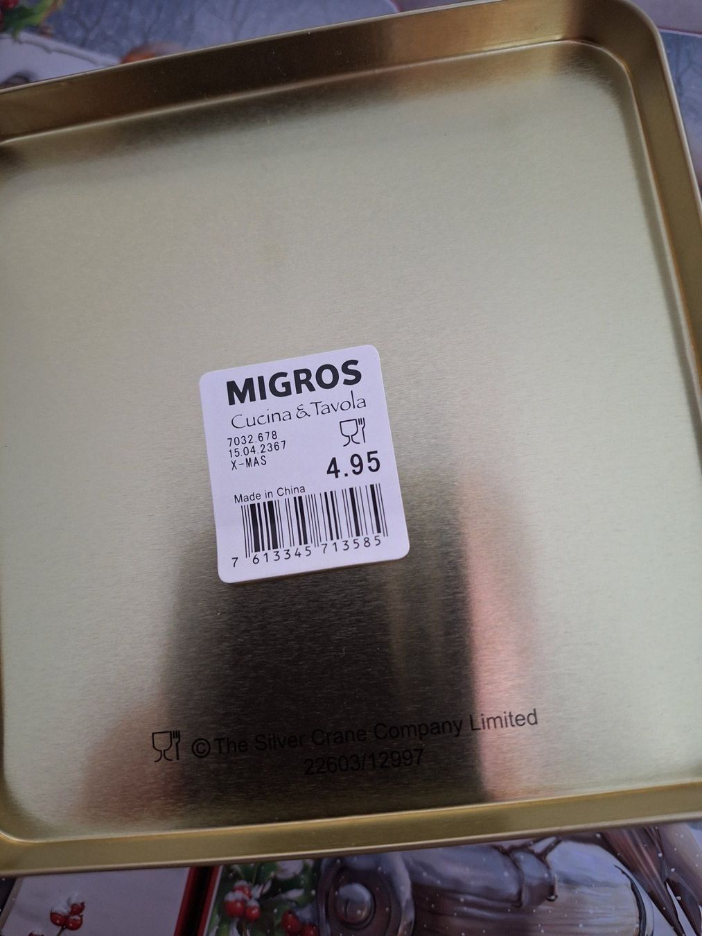 Migros Contenitori & Simili: Winterliche Blechdose mit Rotkehlchen-Motiv. Neu. – Nuovo e nell'imballaggio originale da Kaltbrunn venduto da hannimichi 4