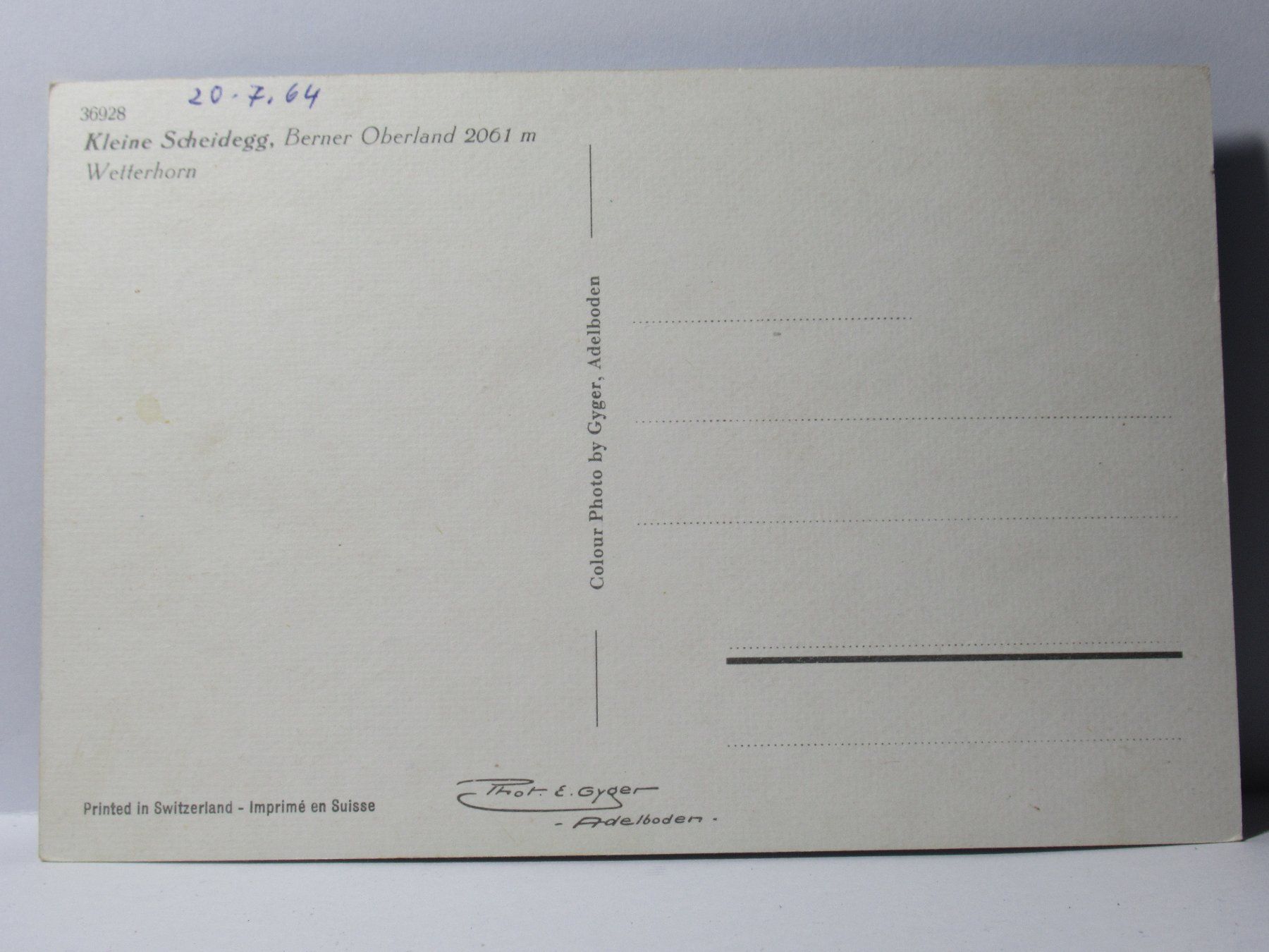 Cartoline postali: Kleine Scheidegg , Wetterhorn , Bergbahn – Nuovo (secondo la descrizione) da Grenchen venduto da Bluemchen1900 1