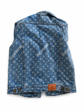 Louis Vuitton x Supreme Denim Jacke Grösse M