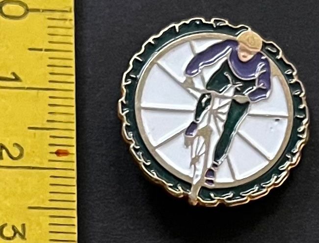 Placchette & Badge: Rad mit Velofahrer/ Pin – Usato da Ostermundigen venduto da DaxKarten-75
