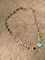 collier multicolore avec strass - État neuf!