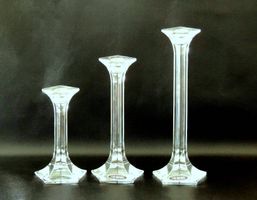 Bougeoirs "Pentagone" en cristal, Riedel, années 1970