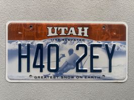 🇺🇸🇺🇸 USA Nummernschild UTAH - SKI LIFE ELEVATED 🇺🇸🇺🇸