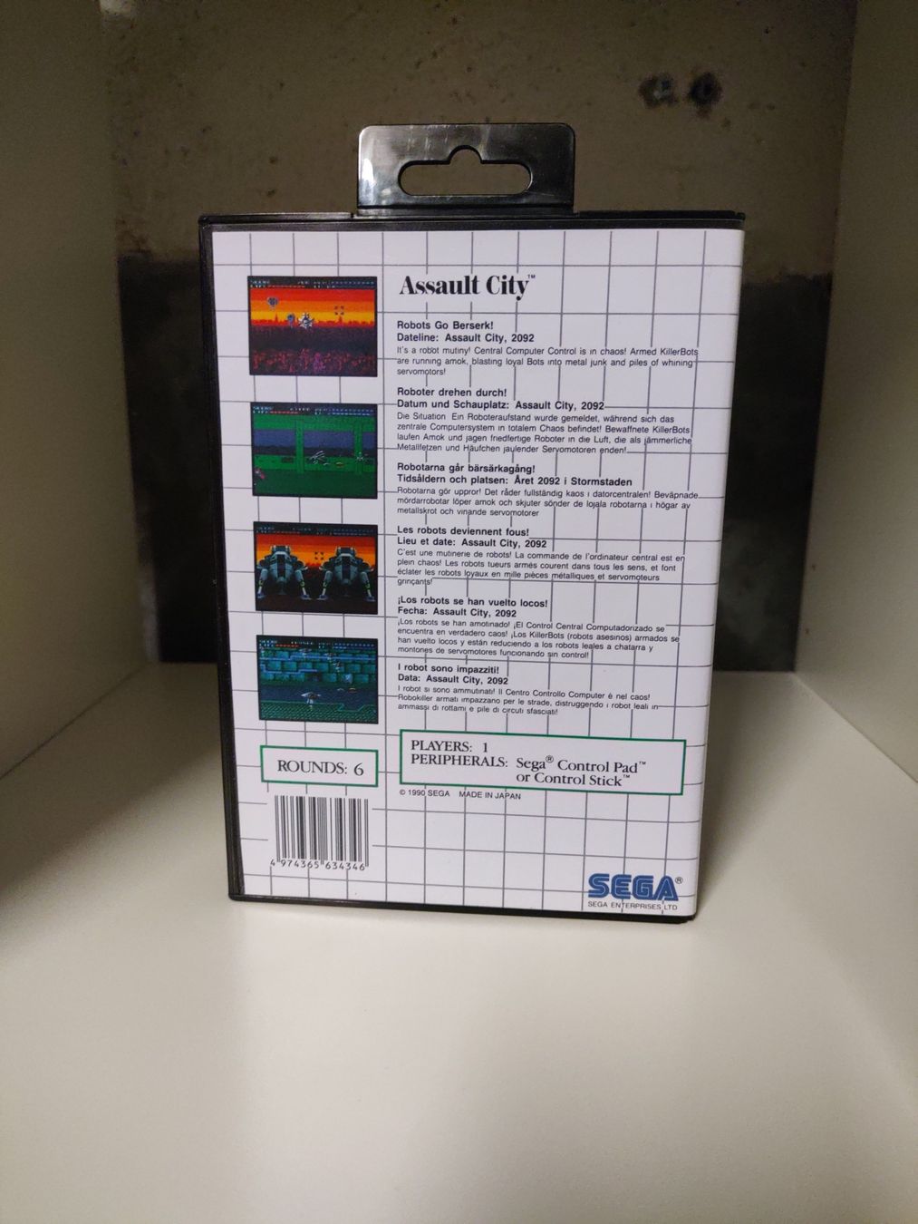 Sega Giochi: Jeu vidéo Sega Master System Assault City Light Phaser – Usato da Fribourg venduto da PastGame 1