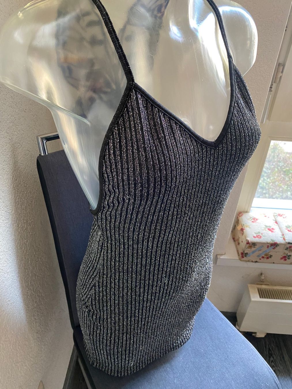 Kleider: Sommer Cocktailkleid Grösse L. schwarz-silber – Neu (gemäss Beschreibung) aus Allenwinden von Obalu 1