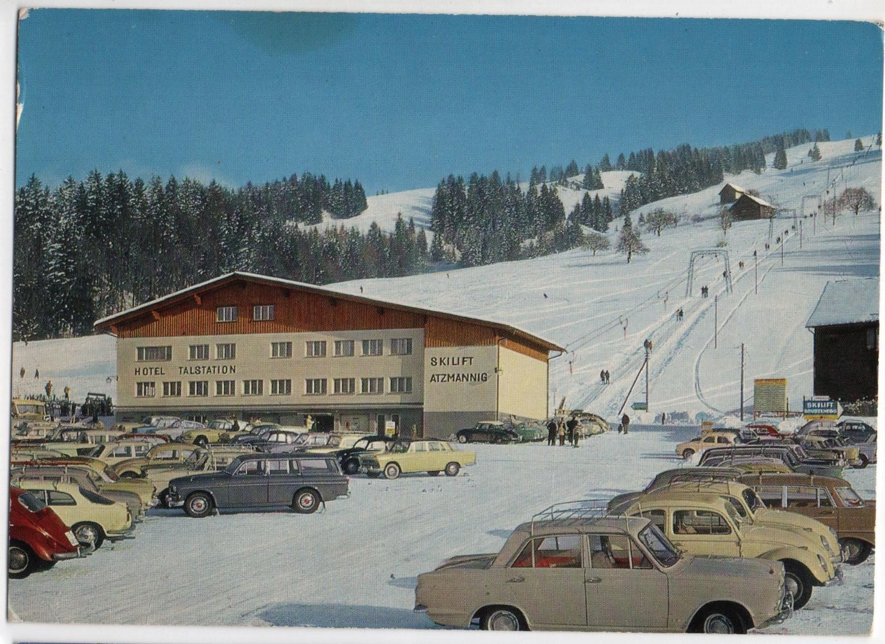 Ansichtskarten: GOLDINGEN SG Skilift Atzmännig, Auto – Gebraucht aus Jona von philajona