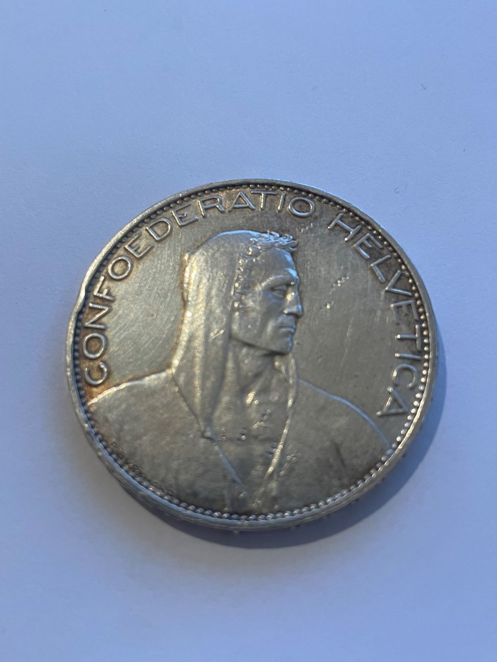 Tutti le monete: Silver coin Swiss 5 Franc 1925 – Usato da Viganello venduto da rad_tt9y 1