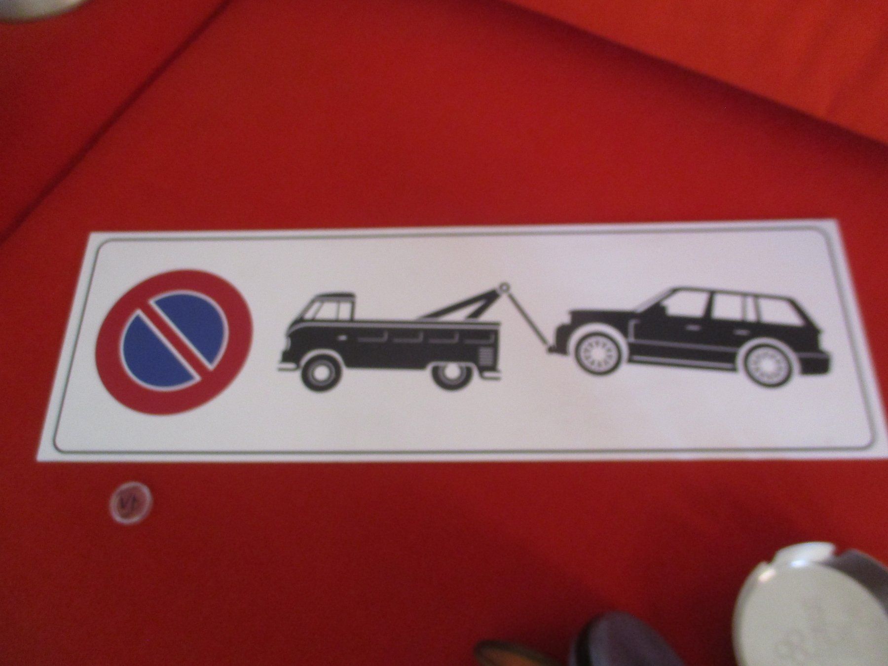 Insegne: Schild Kunststoff, Parkverbot, VW Bully – Usato da Birsfelden venduto da alles-muss-raus