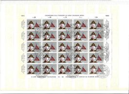 Helvetia 1963 0,05 Eclaireurs bloc de 50 timbres obli. 21.03