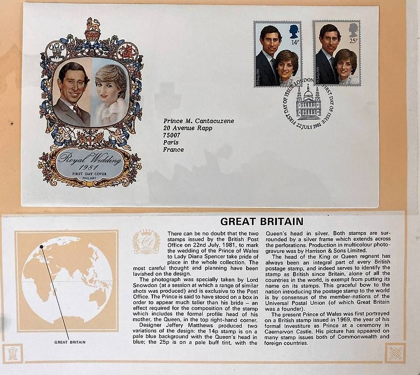 Tutti i francobolli: Timbres postes Charles et Diana – Usato da Genolier venduto da WalterBaumgartner 4