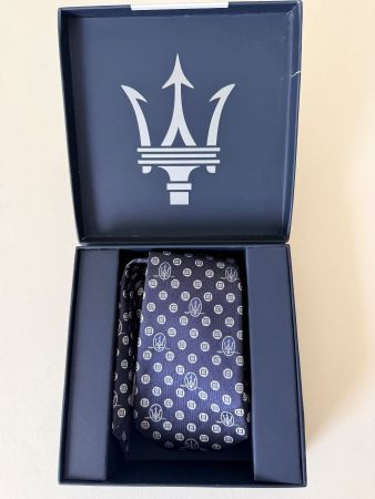 MASERATI Collection, Seiden-Krawatte, Farbe Dunkelblau