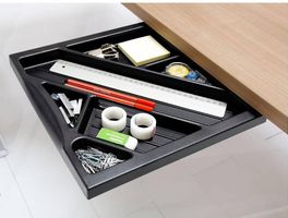 neue Materialschublade für Schreibtische, schwarz