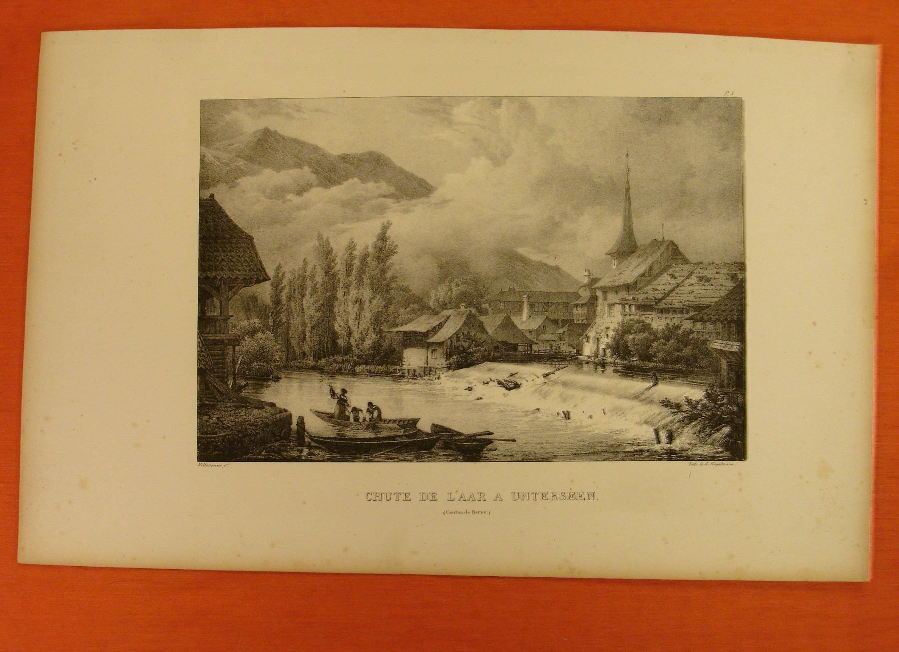 Arts picturaux & lithographies: UNTERSEEN, LITHOGRAPHIE 1824 – D'occasion à Grüningen par Kartensammler 1