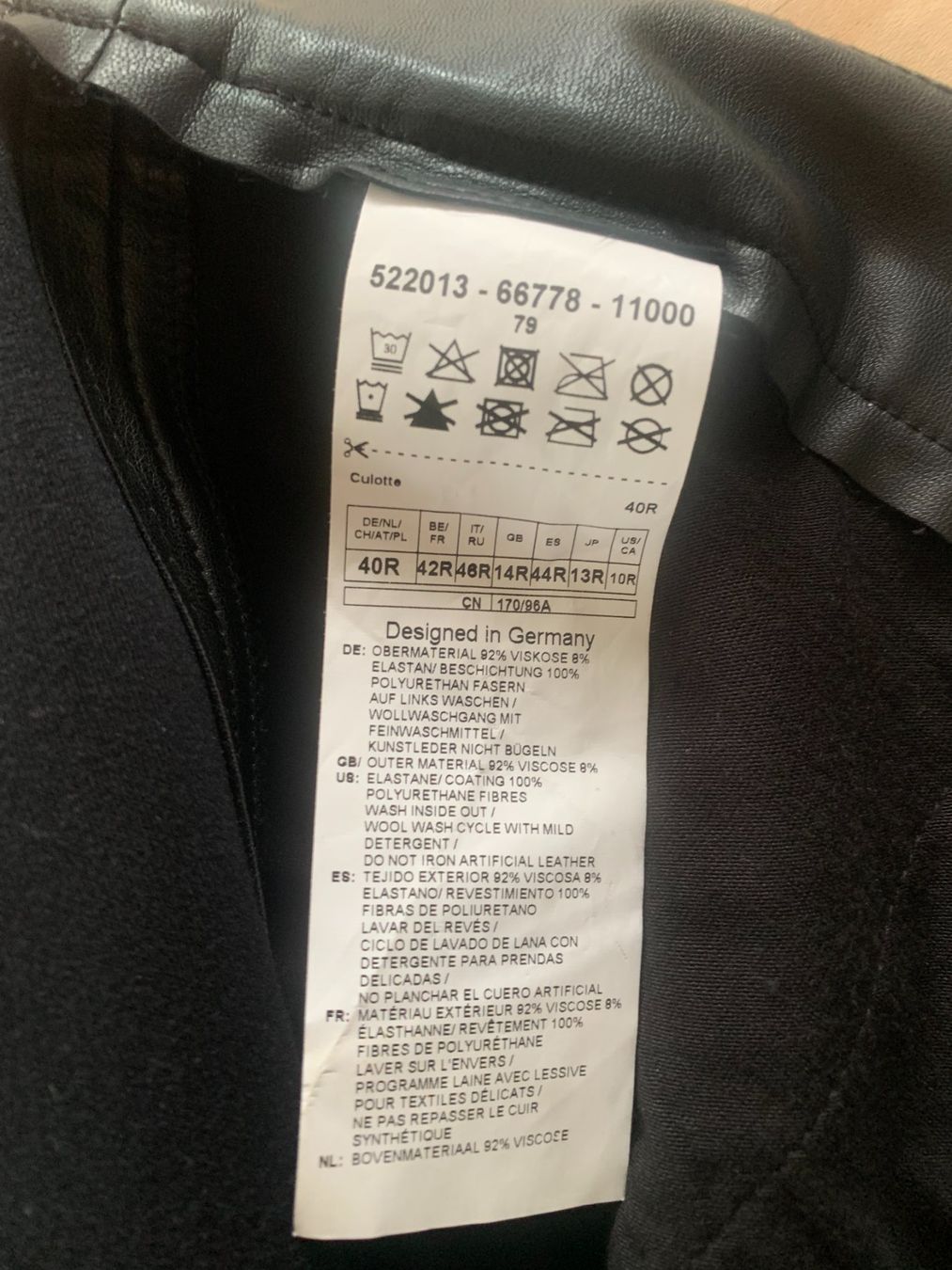 Gerry Weber Pantaloni: Kunstlederhose Gr.40  (GERRY WEBER) – Nuovo (secondo la descrizione) da Azmoos venduto da Verwir64 3