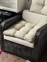 rattan sessel mit kissen 