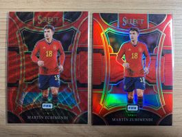 Soccer Martín Zubimendi 56/149 LIMITED RED WAVE & RED PRIZM