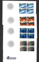 4 FDC 922 - 925 Serie Viererblöcke ET Fribourg 12.9.1997