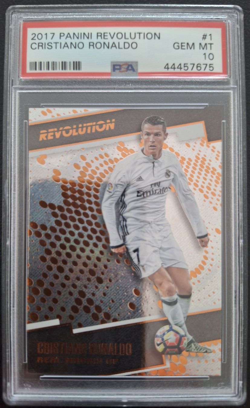 Panini Carte collezionabili: 2017 PANINI REVOLUTION CRISTIANO RONALDO PSA 10 – Usato da St. Gallen venduto da Matrix023