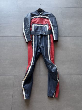 Combinaison moto cuir Schwabenleder Vintage