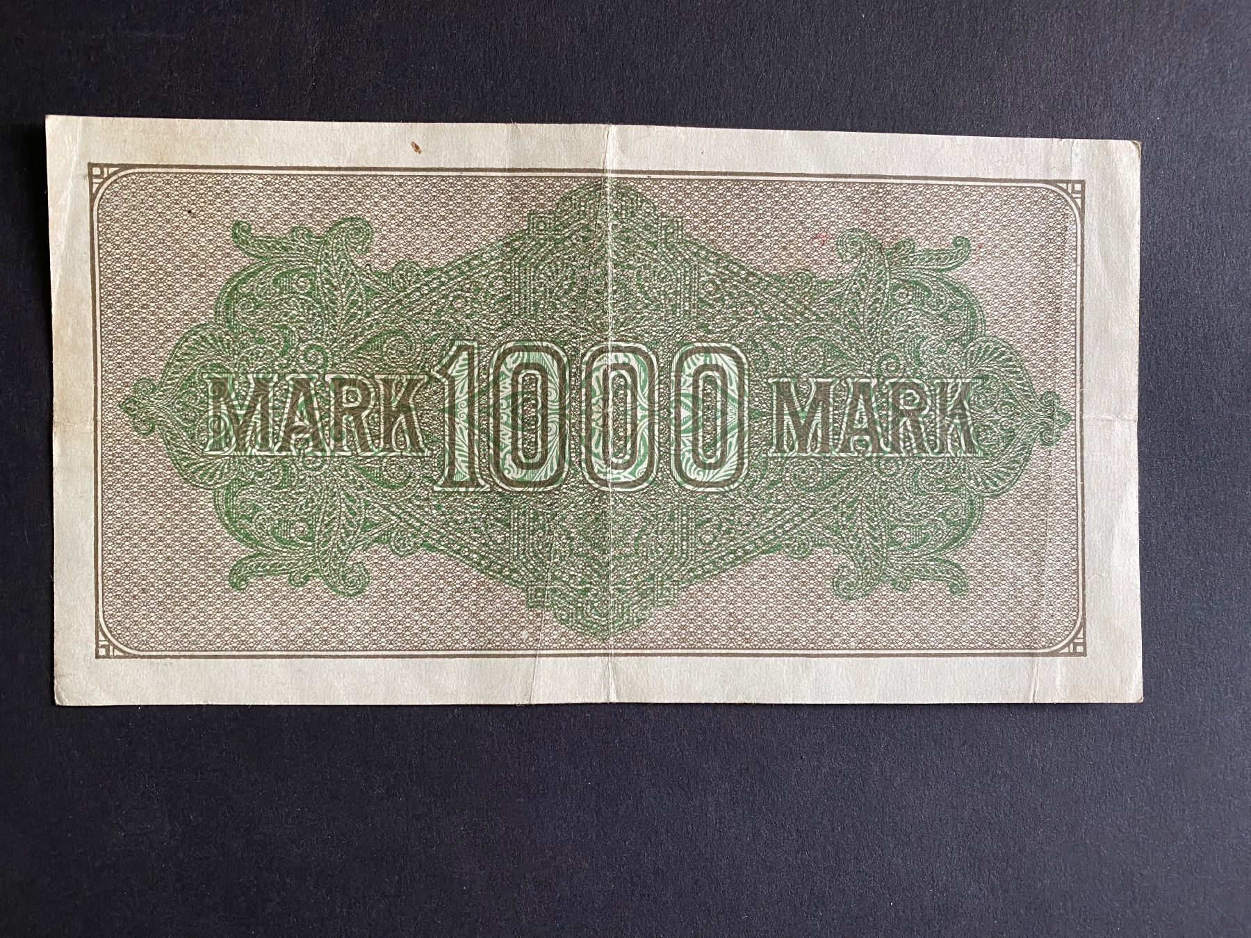 Banknoten: 1000 Mark Reichsbanknote von 1922 – Gebraucht aus Zürich von leo0105 1