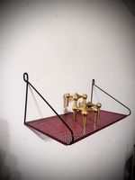 Étagère murale vintage rouge et noire