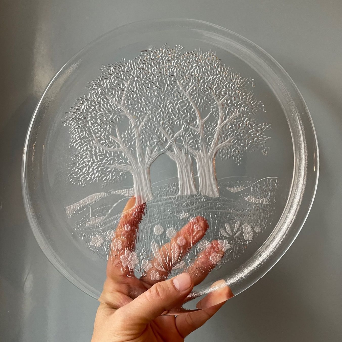 Piatti di portata: Glas-Servierplatte "Bäume" – Usato da Buchs SG venduto da Handyman77