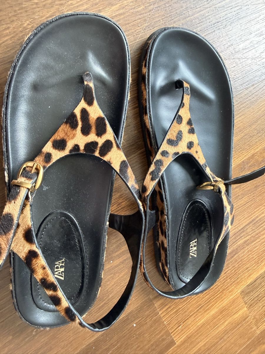 Zara Scarpe da donna: Zara size EU 38 leopard print thong sandals  – Nuovo (secondo la descrizione) da Uerikon venduto da kpr_t5k2 1