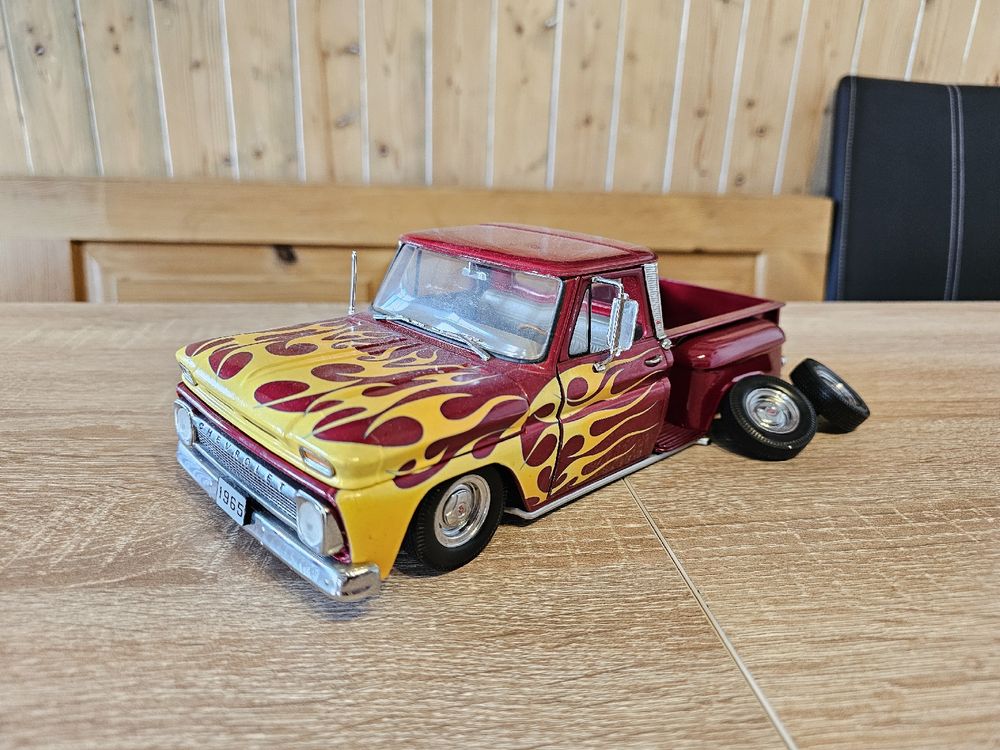 Pickup Chevrolet C 10, Bleu métallique - Brekina 19652 - HO 1/87
