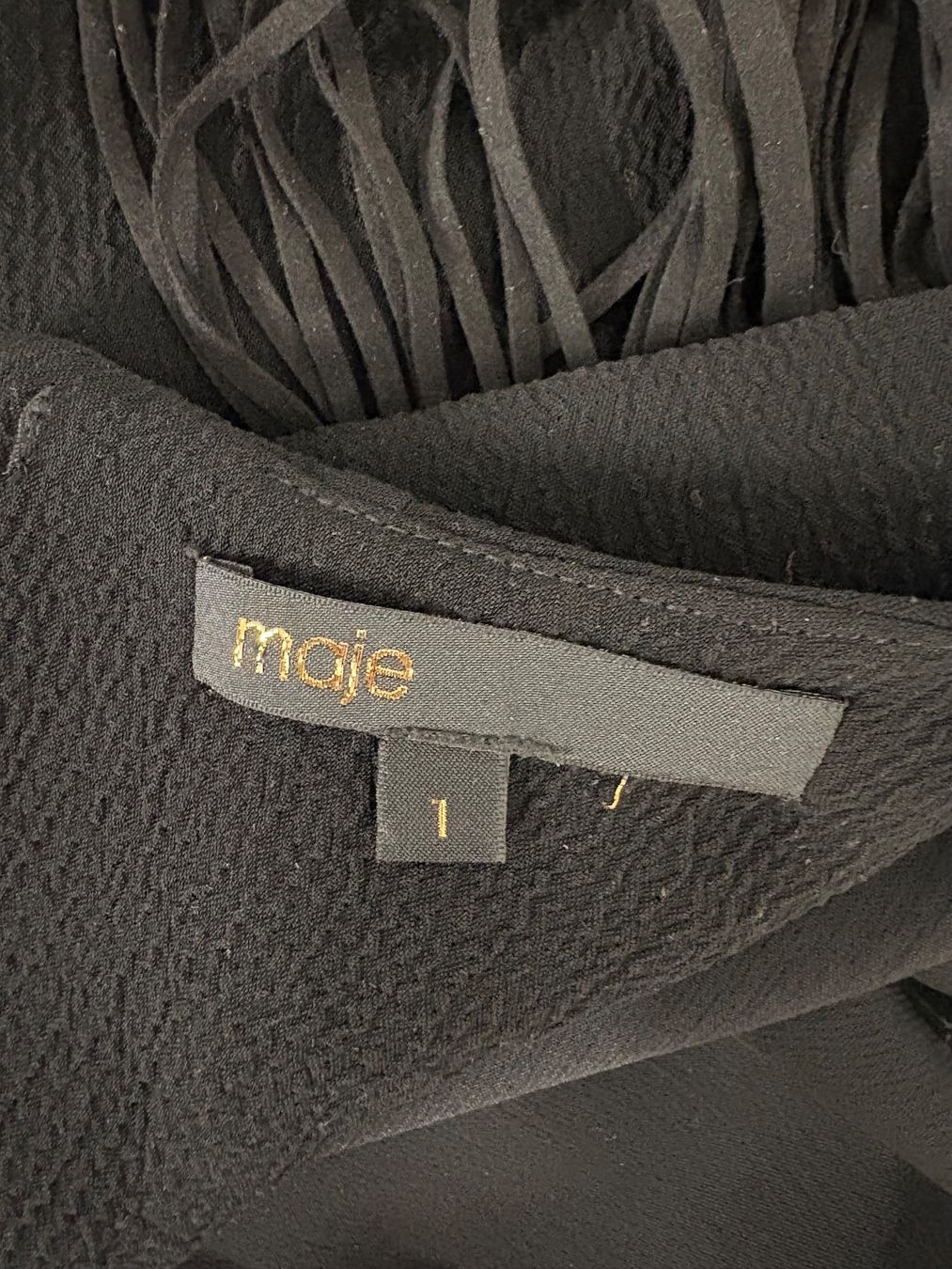 Maje Kleider: Maje Kleid mit Fransen Gr. 36 schwarz kurzarm – Neu (gemäss Beschreibung) aus Regensdorf von secondchancefashion 5