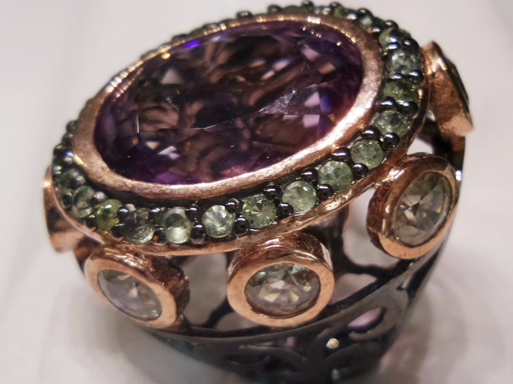 Anelli: Ring Amethyst rosévergoldet Silber Grösse 59 – Nuovo (secondo la descrizione) da Zürich venduto da benedikt12 7
