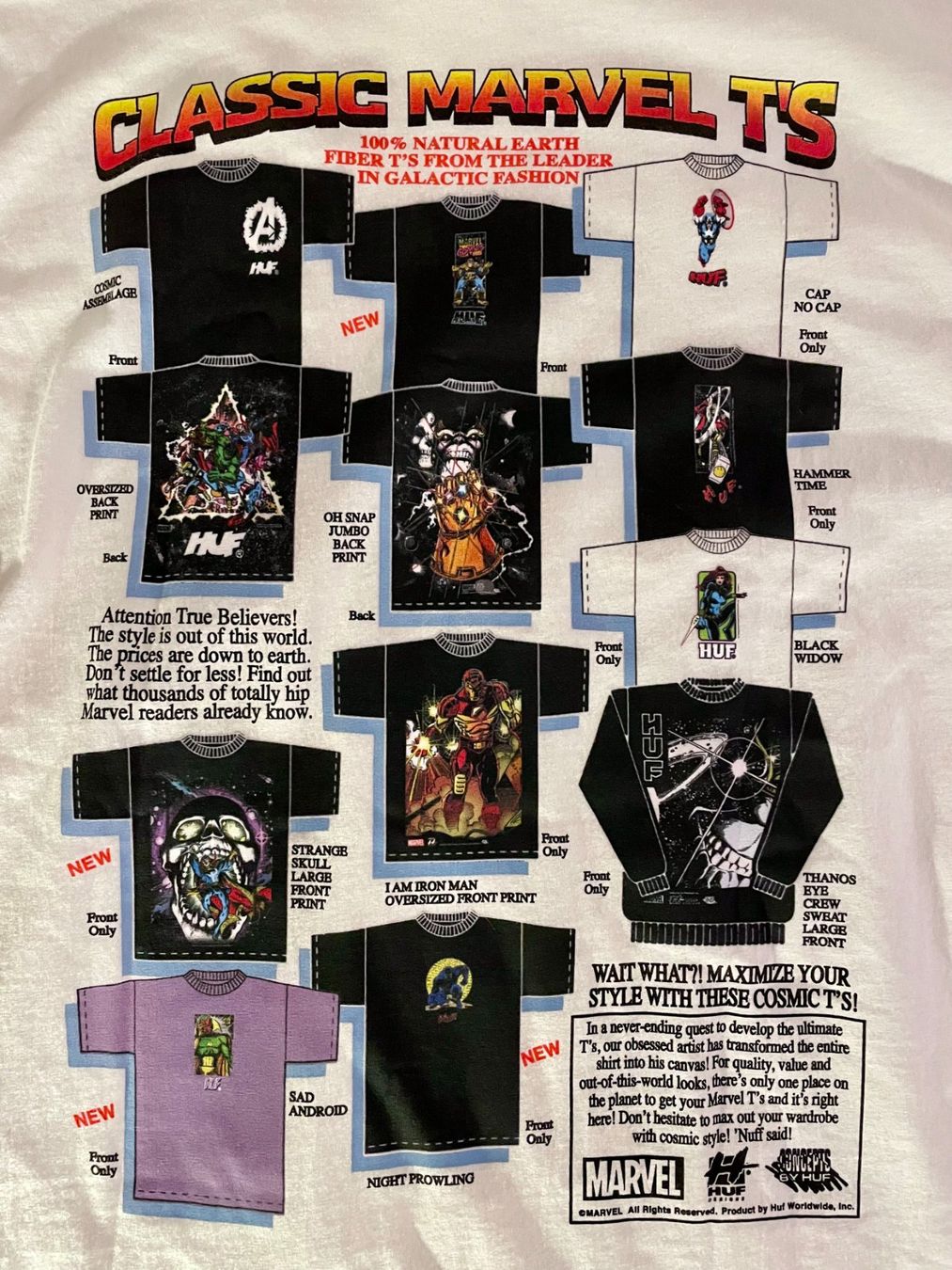T-shirt: HUF x Marvel - White T-shirt – Nuovo (secondo la descrizione) da Chiasso venduto da Er_Mon 4