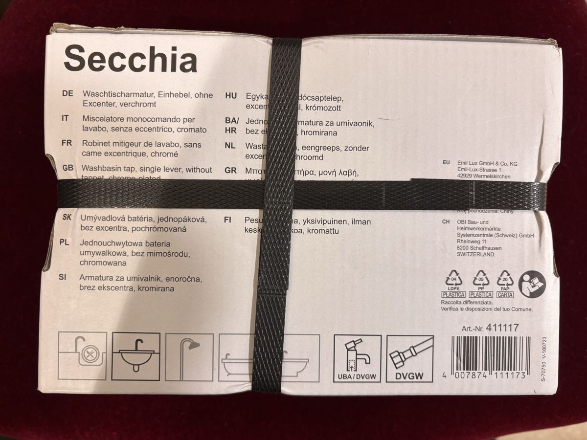 Rubinetteria: Neuer Waschtischhahn "Secchia" - Top Zustand! – Nuovo e nell'imballaggio originale da Unterentfelden venduto da Nadineb23 1