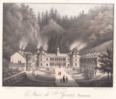 LES BAINS DE ST. GERVAIS, LITHOGRAPHIE