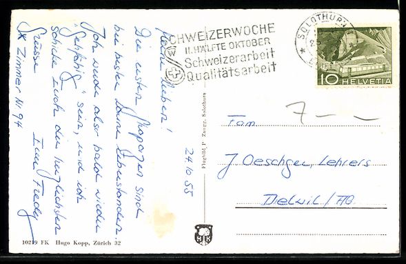 Cartoline postali: AK Solothurn, Bürgerspital – Usato da Berlin venduto da bartko-reher 1
