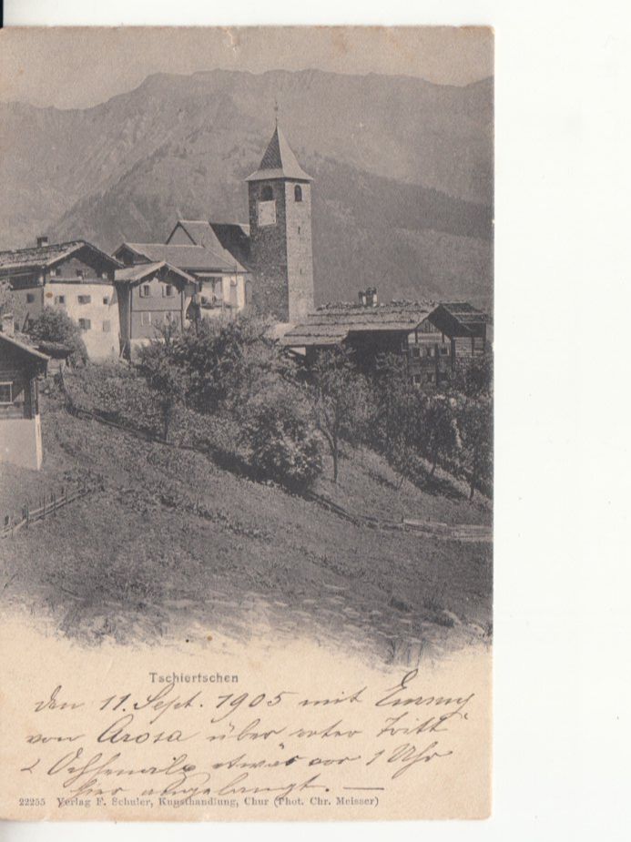 Ansichtskarten: Tschiertschen 1905 – Gebraucht aus Bürglen TG von StampGraf