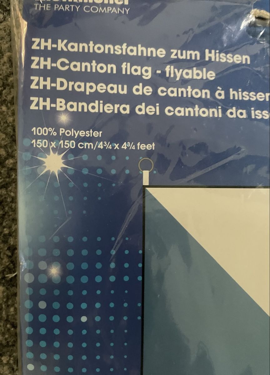 Fahnen: ZH Kantonsfahne 150x150 cm neu – Neu und originalverpackt aus Au ZH von Jaggy4 2