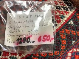 Rapid Fait. Irane Teppich Tasche, antic Shahsavan Mafrash