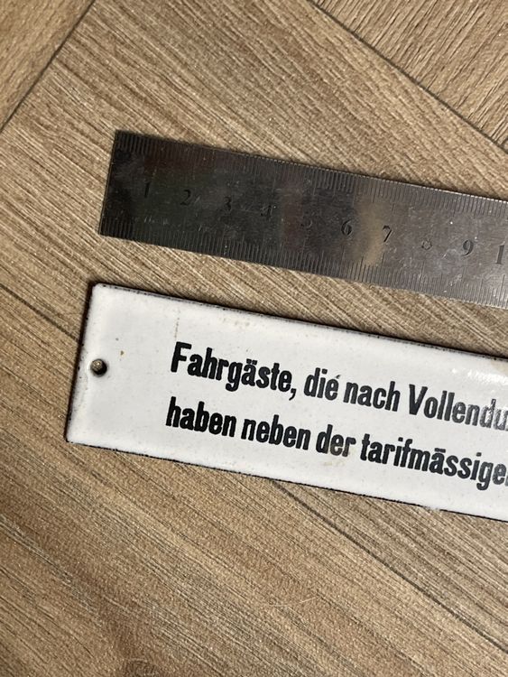 Vermutlich VBZ Emailschild Zuschlagstaxe 50 Rp. 2