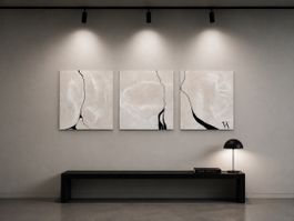 Original Acrylgemälde 3er-Serie „Quiet Tension“ | 3 × 50×50 