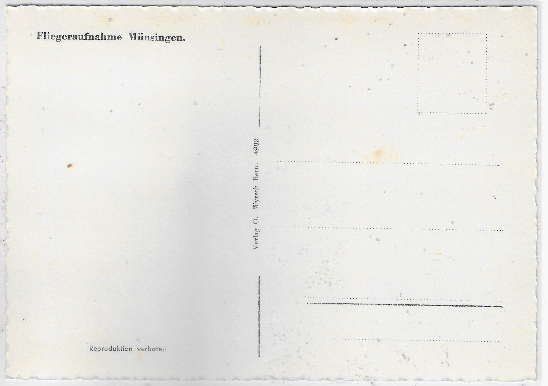Cartoline postali: Münsingen - Flugaufnahme O. Wyrsch – Usato da Ettingen venduto da Kartenplanet 1
