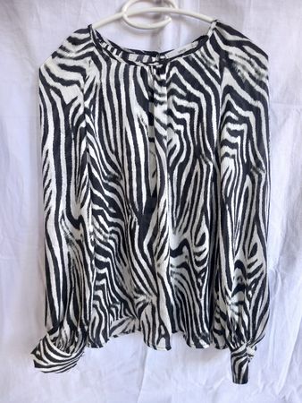 Blouse zébrée MNG manches longues T36