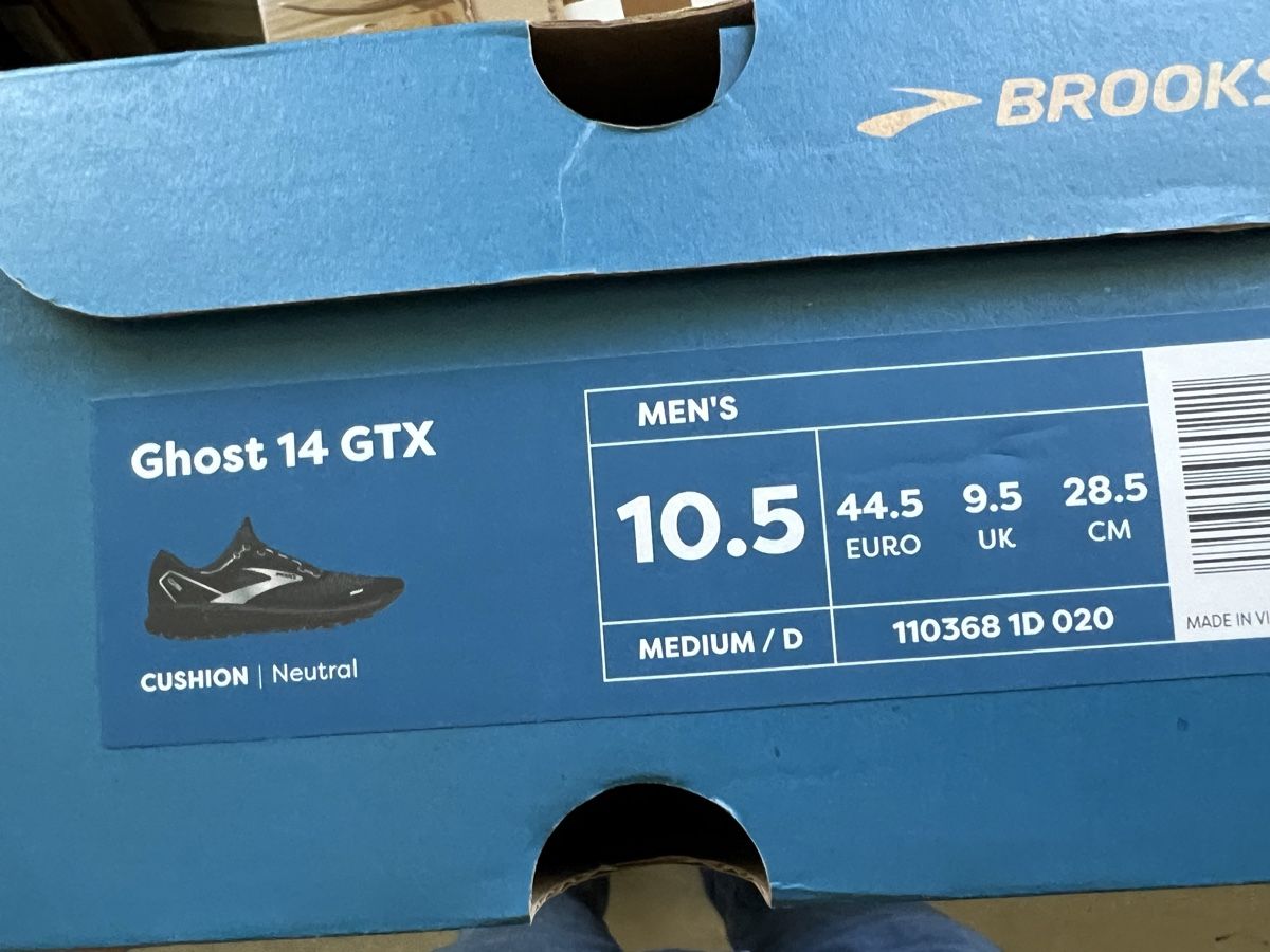 Scarpe da uomo: BROOKS Ghost 14 GTX Black/Black/Ebony – Nuovo e nell'imballaggio originale da Basel venduto da La.Bonne.affaire 6