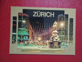 Zürich Bahnhofplatz Escher Denkmal Winter Nachtaufnahme