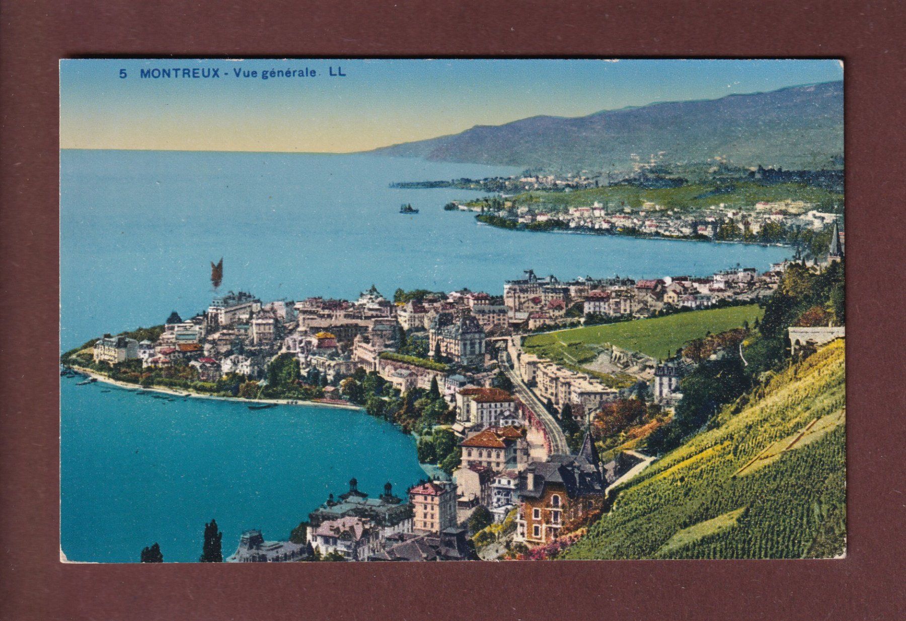 Cartoline postali: MONTREUX - Vue générale - LL – Usato da Pully venduto da nicecards