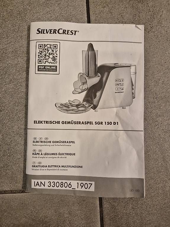 SilverCrest Elettrodomestici da cucina: Elektrische Gemüseraspel Silvercrest neu – Nuovo (secondo la descrizione) da Winterthur venduto da CH-333 3