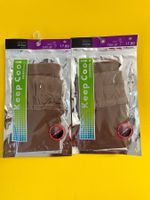 Halterlose Strümpfe, Keep Cool (Migros), Grösse M (Cognac)