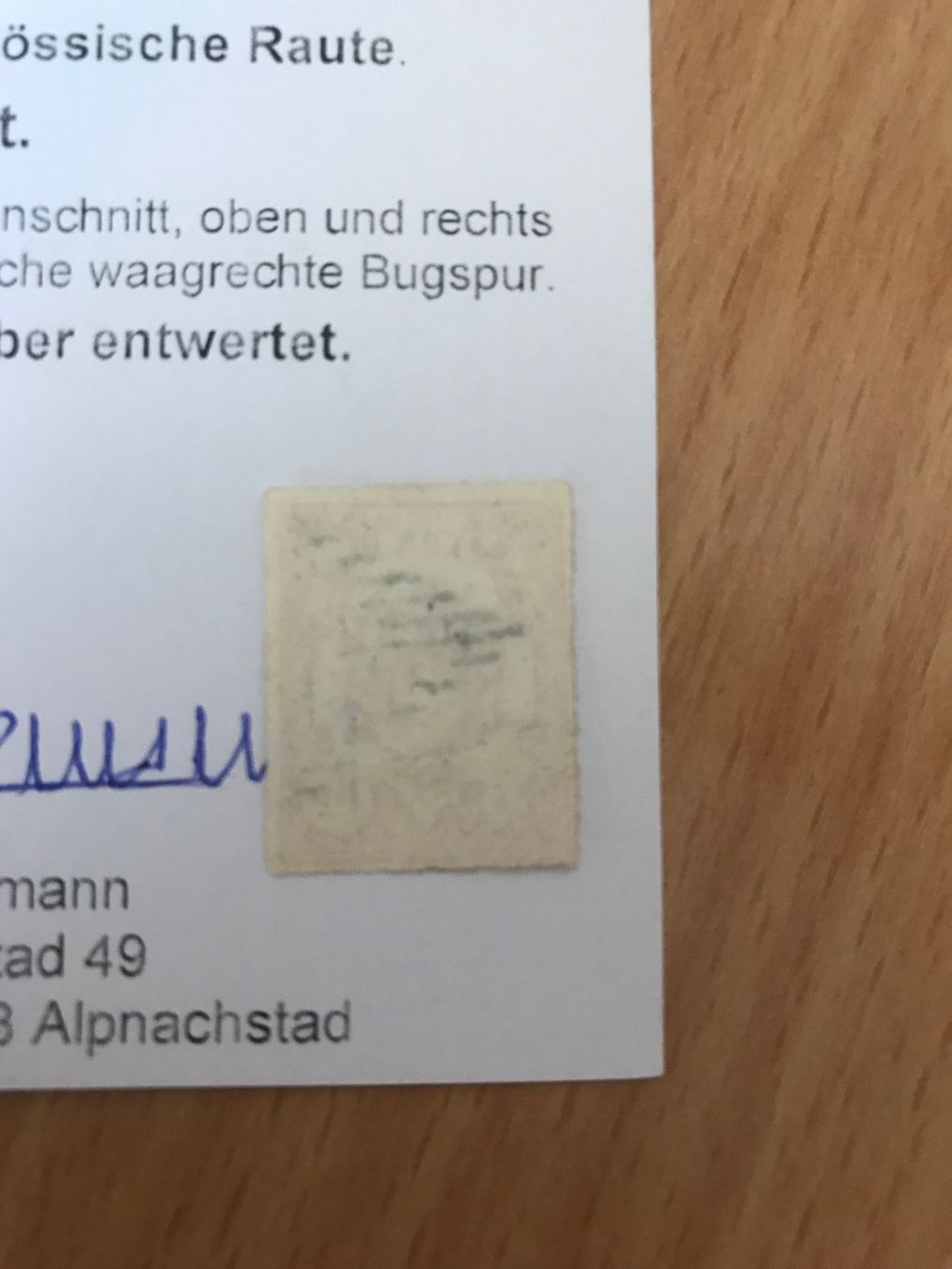 Tous les timbres: Rayon III breitrandig mit Plattenfehler und Attest – D'occasion à stäfa par brandy66 2